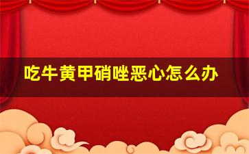 吃牛黄甲硝唑恶心怎么办