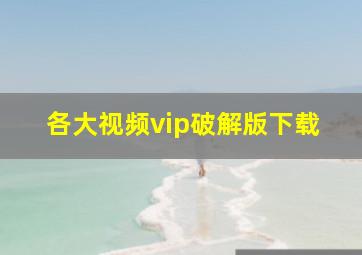 各大视频vip破解版下载