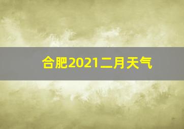 合肥2021二月天气