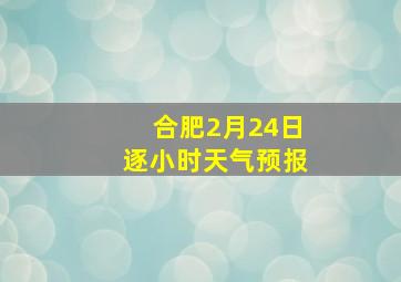 合肥2月24日逐小时天气预报