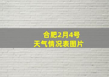 合肥2月4号天气情况表图片