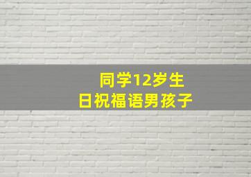 同学12岁生日祝福语男孩子