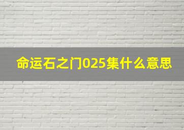 命运石之门025集什么意思