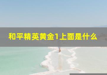 和平精英黄金1上面是什么