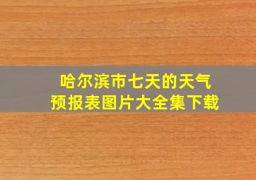 哈尔滨市七天的天气预报表图片大全集下载