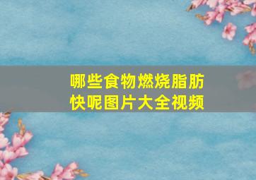 哪些食物燃烧脂肪快呢图片大全视频