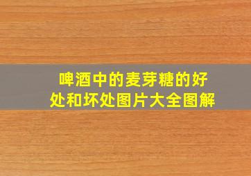 啤酒中的麦芽糖的好处和坏处图片大全图解