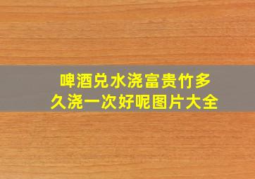 啤酒兑水浇富贵竹多久浇一次好呢图片大全