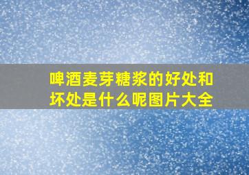 啤酒麦芽糖浆的好处和坏处是什么呢图片大全