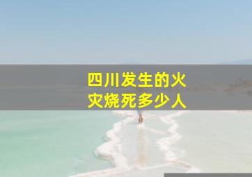 四川发生的火灾烧死多少人