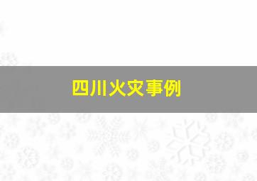 四川火灾事例