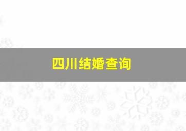 四川结婚查询