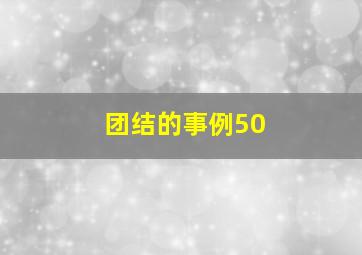 团结的事例50