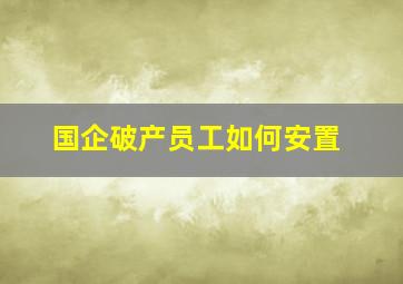 国企破产员工如何安置