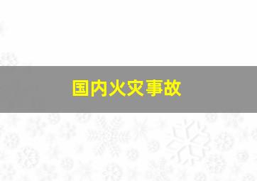 国内火灾事故