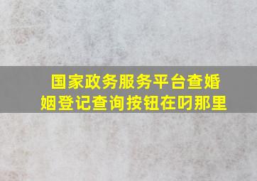 国家政务服务平台查婚姻登记查询按钮在叼那里