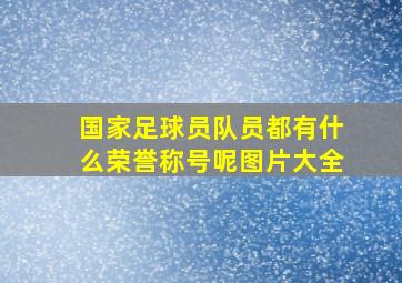 国家足球员队员都有什么荣誉称号呢图片大全