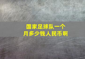 国家足球队一个月多少钱人民币啊