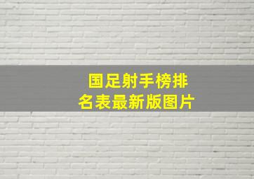 国足射手榜排名表最新版图片