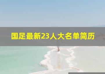 国足最新23人大名单简历