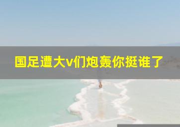 国足遭大v们炮轰你挺谁了