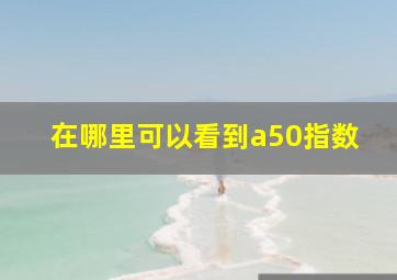 在哪里可以看到a50指数