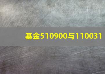 基金510900与110031