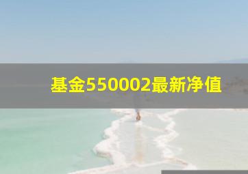 基金550002最新净值