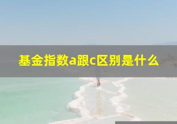 基金指数a跟c区别是什么