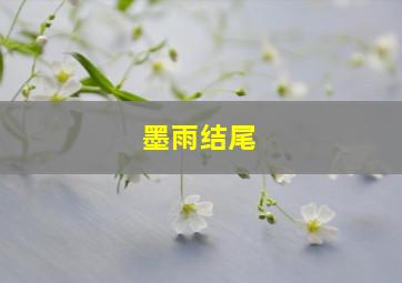 墨雨结尾