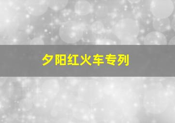 夕阳红火车专列