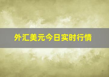 外汇美元今日实时行情