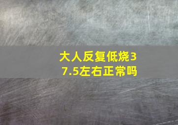 大人反复低烧37.5左右正常吗