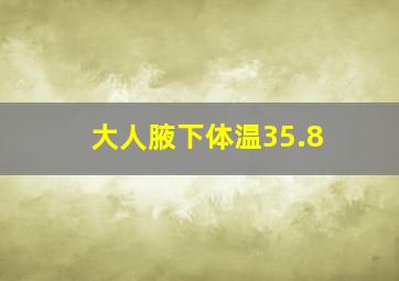 大人腋下体温35.8