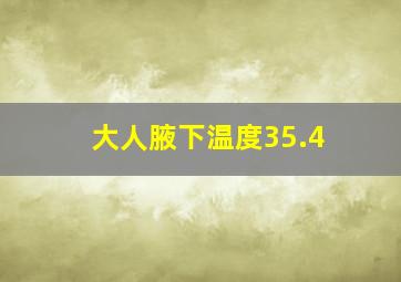 大人腋下温度35.4