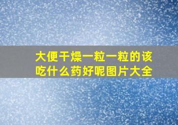 大便干燥一粒一粒的该吃什么药好呢图片大全