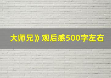 大师兄》观后感500字左右