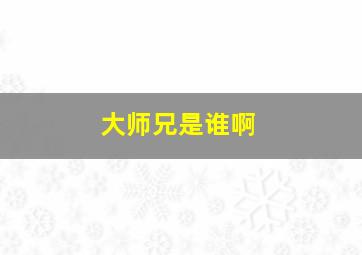 大师兄是谁啊