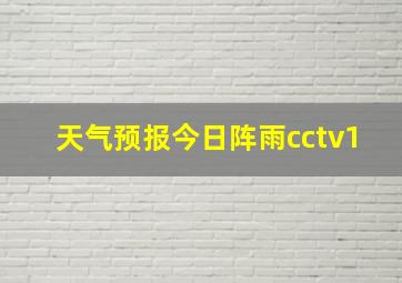 天气预报今日阵雨cctv1