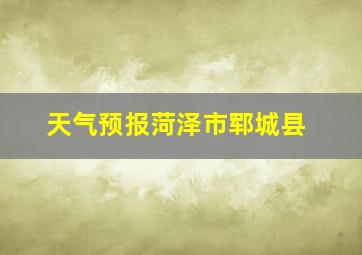 天气预报菏泽市郓城县