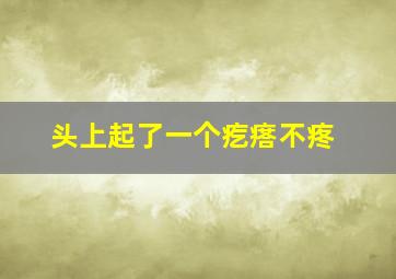 头上起了一个疙瘩不疼