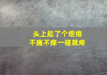 头上起了个疙瘩不痛不痒一碰就疼