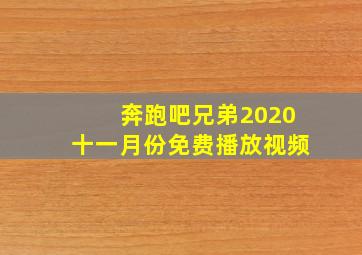 奔跑吧兄弟2020十一月份免费播放视频