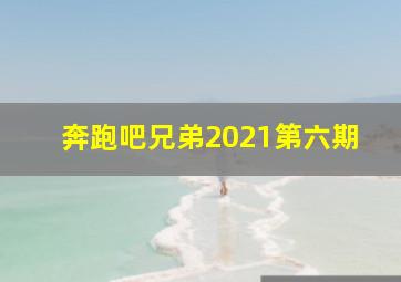 奔跑吧兄弟2021第六期