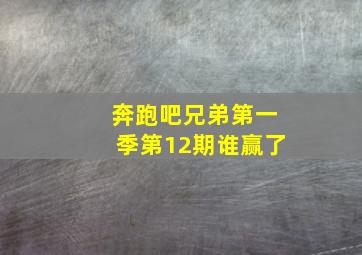 奔跑吧兄弟第一季第12期谁赢了