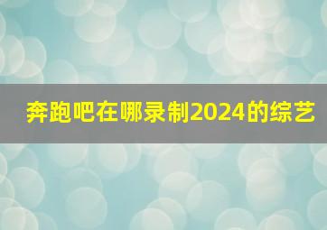 奔跑吧在哪录制2024的综艺