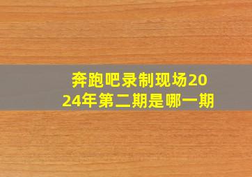 奔跑吧录制现场2024年第二期是哪一期