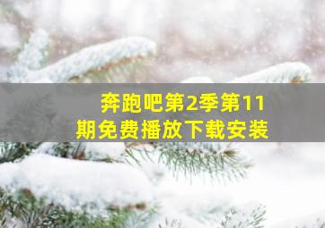 奔跑吧第2季第11期免费播放下载安装