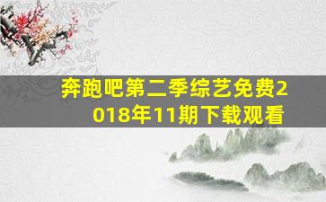 奔跑吧第二季综艺免费2018年11期下载观看