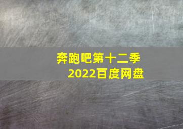 奔跑吧第十二季2022百度网盘